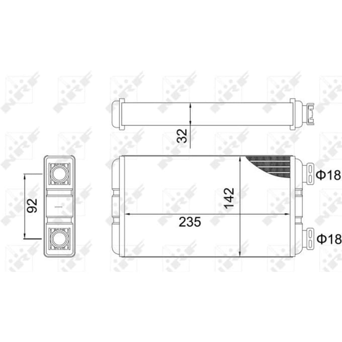Warmtewisselaar, interieur verwarming NRF 54312