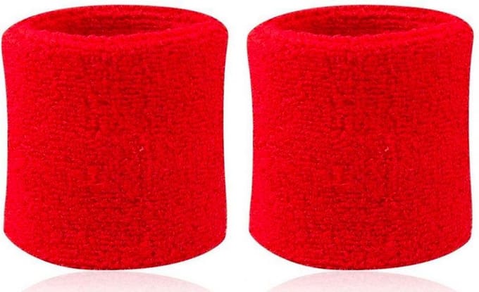 ProductGoods - 2x Zweetband Rood | Zweetbandjes pols