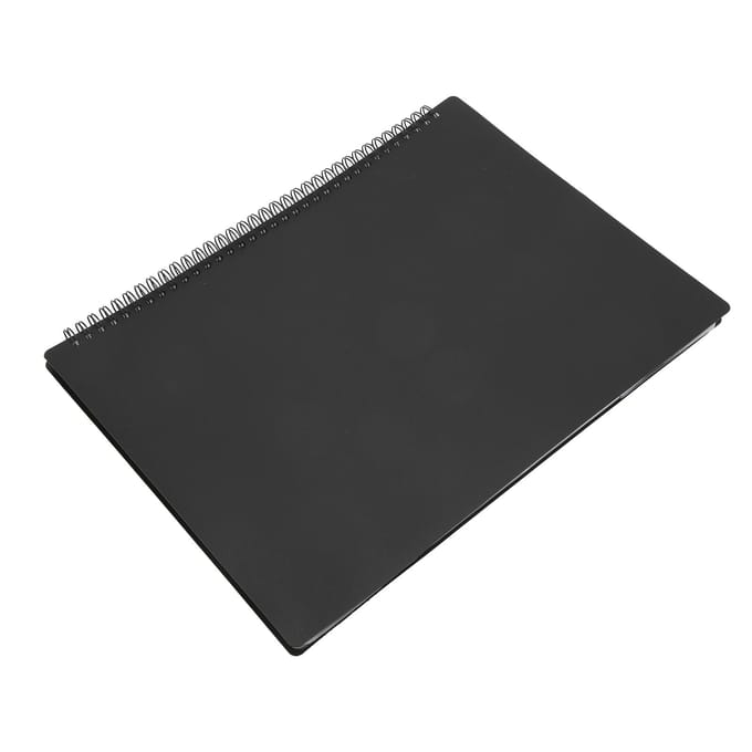 Muziekpartituurmap A4 2 pagina's 20 blad capaciteit plastic voor archief thuis school kantoor FB-02 black