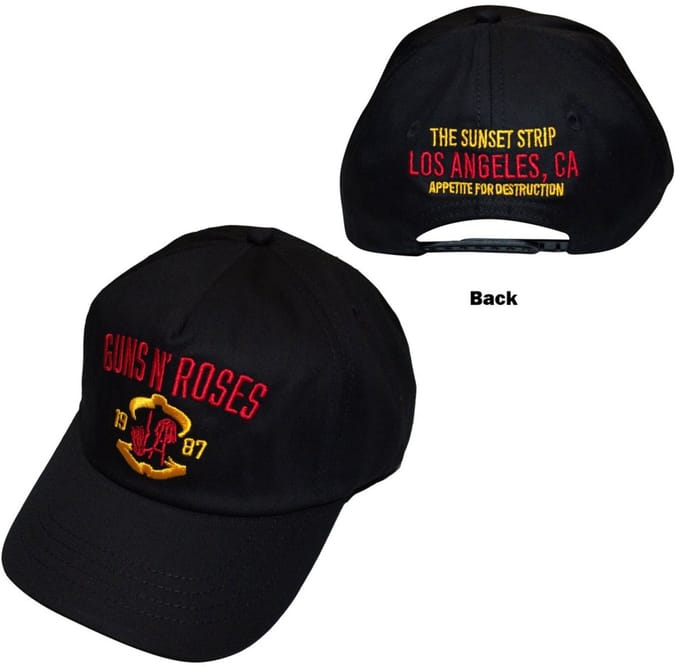 Guns N' Roses - Sunset Strip '87 Baseball pet - Zwart