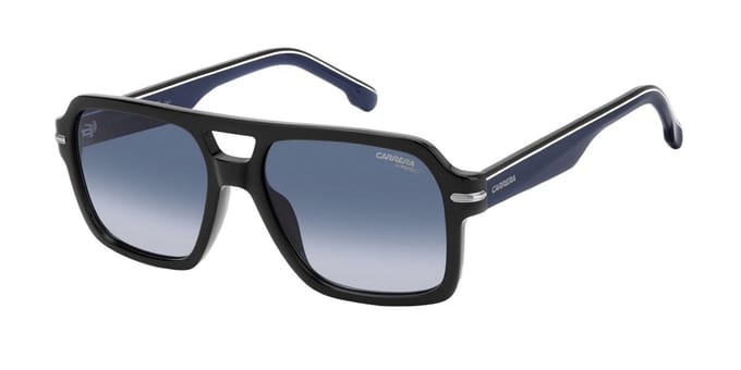 Carrera CARRERA 377/S BLACK/BLUE SHADED 56/17/145 Herrenbrillen Zonnebrillen