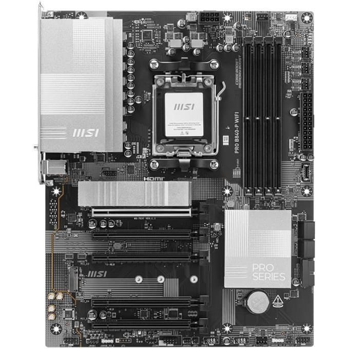 MSI PRO B840-P WIFI - Moederbord ATX - Socket AM5 - AMD B840 - DDR5 - Realtek 7.1 - Wi-Fi 7 - 2.5Gb LAN