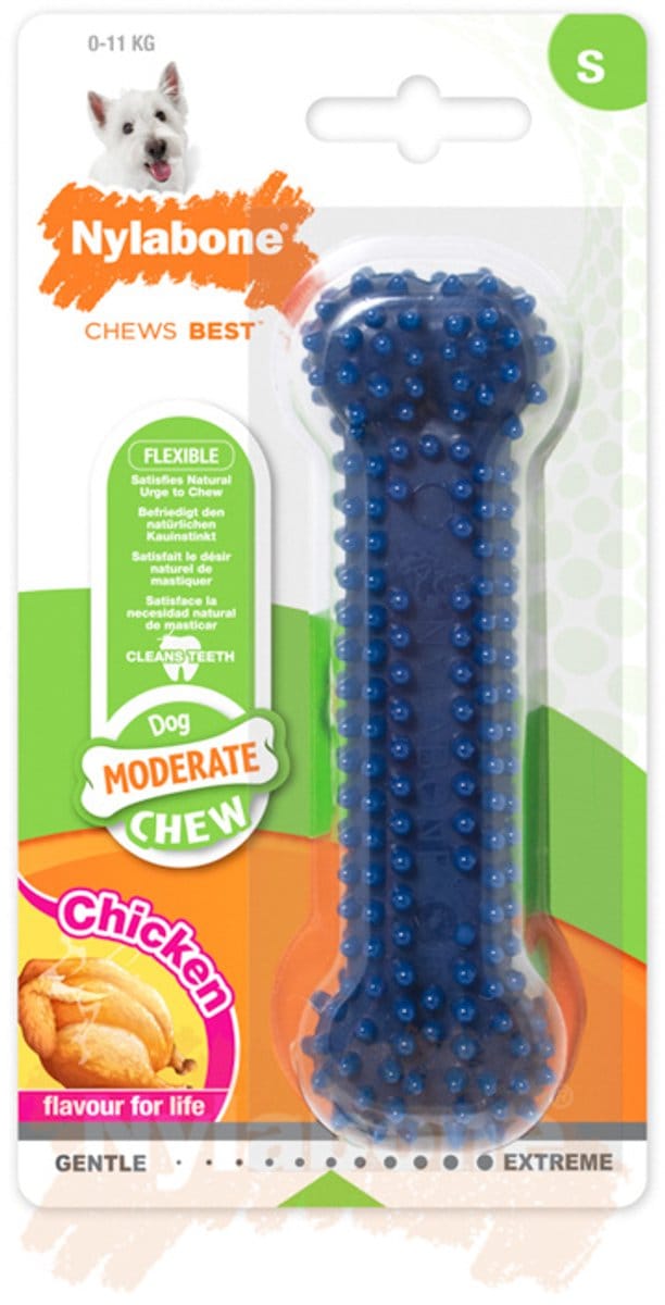Nylabone Moderate kauwbot met Kipsmaak - Voor een Gezond Gebit van je Hond Small