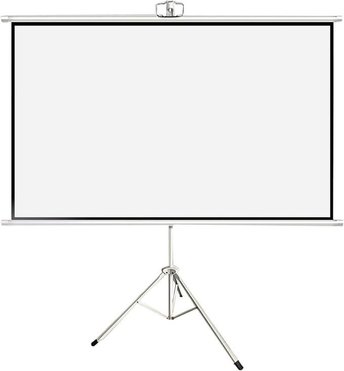 Projectiescherm - Draagbaar Scherm - Thuisbioscoop Ervaring - Kreukvrij Glasvezel - 60 inch 4:3/16:9 - Wit