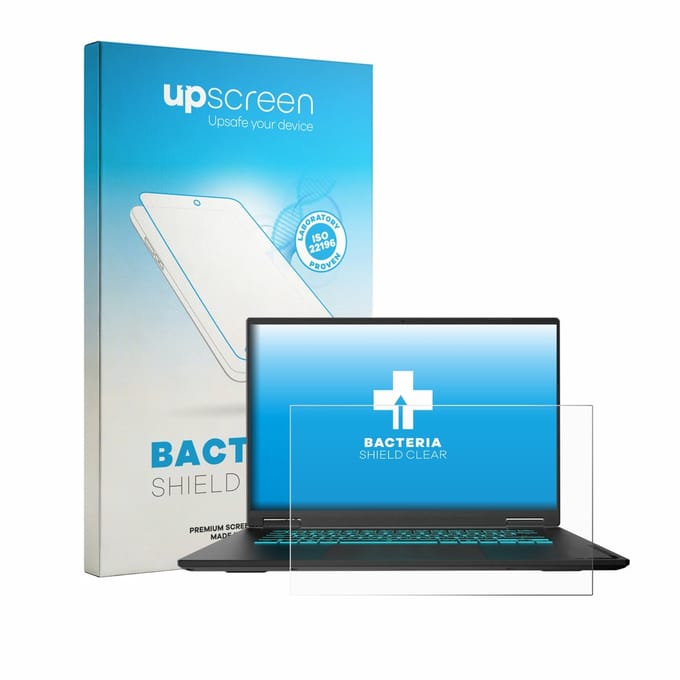 upscreen - Screenprotector voor Gigabyte Gaming A16 GA63H - Folie Beschermfolie transparant antibacterieel