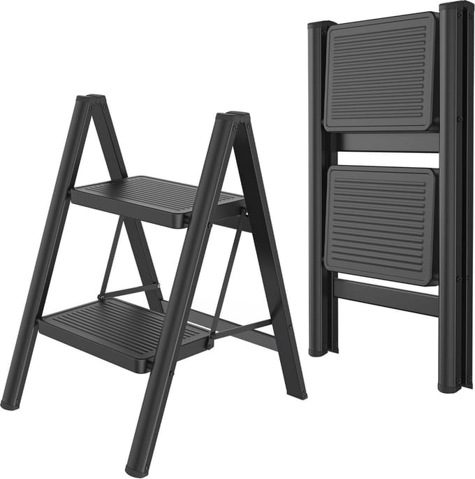 Inklapbare Trapladder met Brede Antislip Treden - Veilig en Compact