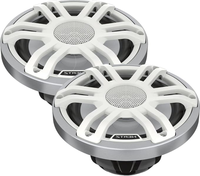 Marine Coaxiale Luidsprekers - Watersport Speakers - Boot Geluid - RGB LED Verlichting - 6.5 inch - Wit