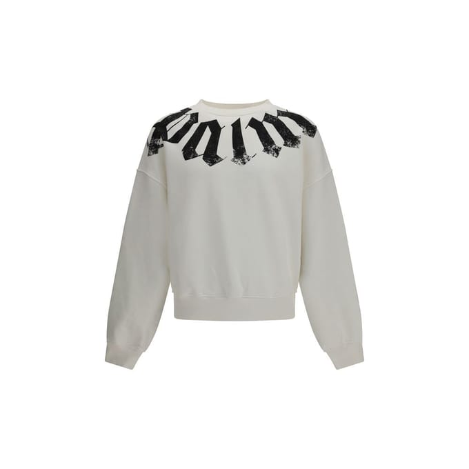 Palm Angels Witte Katoenen Sweatshirt