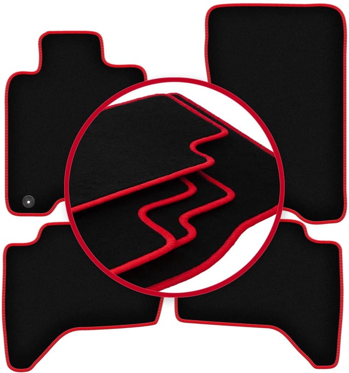 CARLUX-RED automatten voor: Mitsubishi L200 IV pick-up (2006-2015)