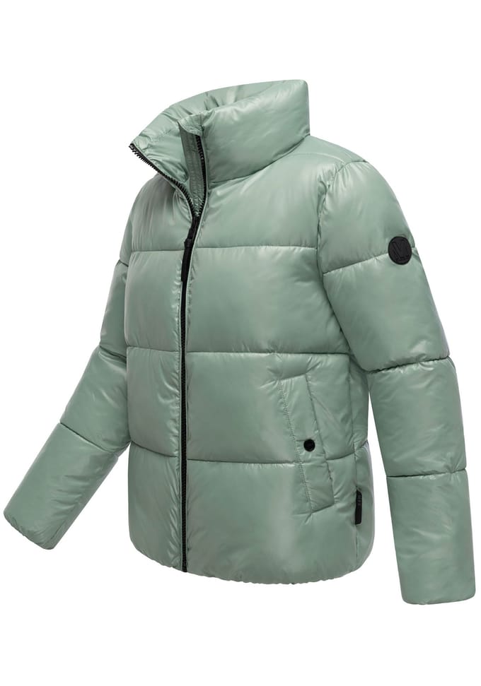 Marikoo dames winterjas Hazalee in puffer-stijl met glanzende look