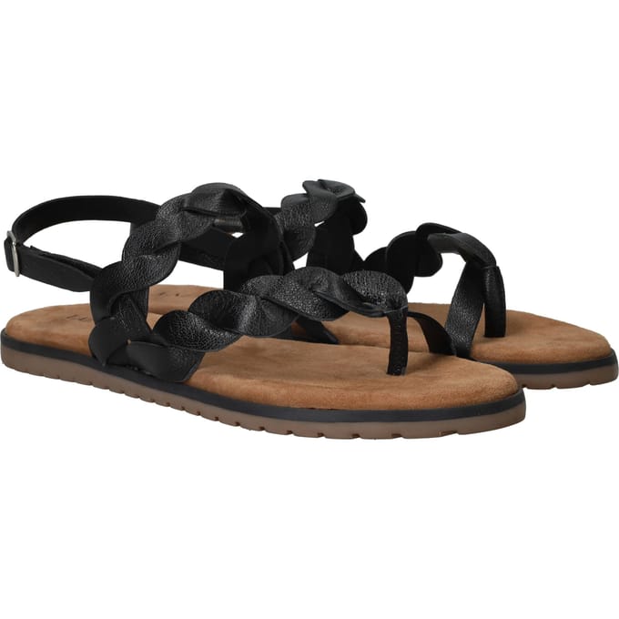 Lazamani - Jona Dames Sandalen Leer Black - Maat 38