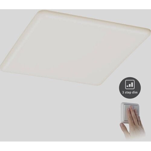 VariFit LED-inbouwpaneel 3-Step-Dim Veluna IP44 hoekig 215x215 mm 21W 1650lm 3000K Satijn dimbaar