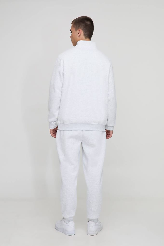 Basic Man. Jogger met normale pasvorm | Grey Marl | Size Medium