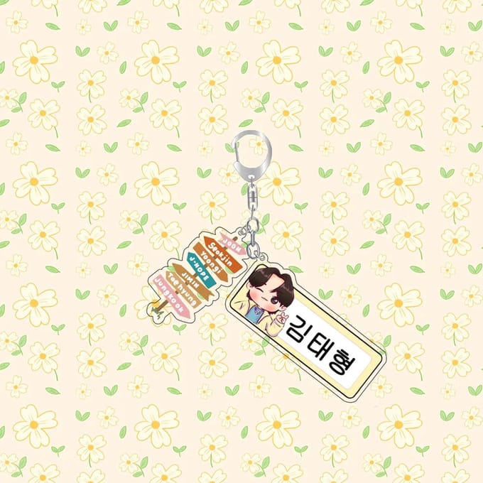 KPOP BTS Bangtan Boys Plastic Keyring Acrylic Keychain variant 3 [Sleutelhanger]