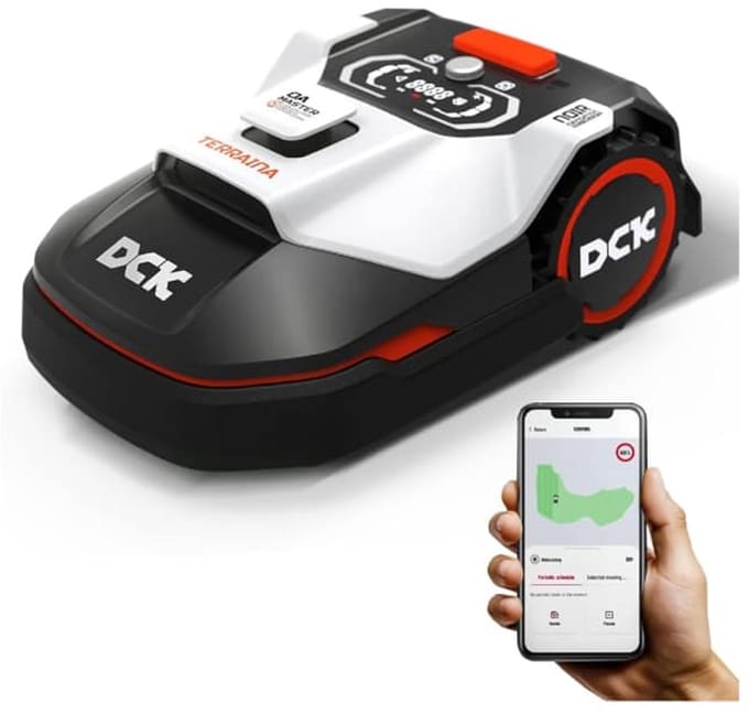 DCK KDRM107 Robotmaaier met perimeterdraad tot 1.000m2 - LiDAR obstacle detection - Systematisch maaipatroon