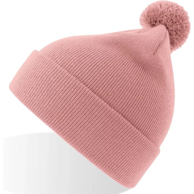 Atlantis Headwear - Kids Wind-s with Pompom Beanie - Pink - One Size