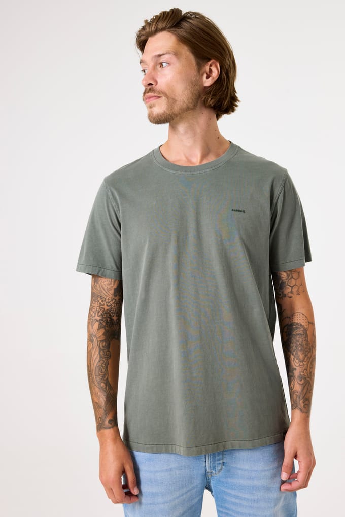 GARCIA Heren Effen T-shirt Groen Korte mouw
