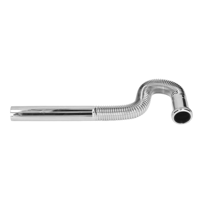 Messing Flexibele P-bocht Pijp Gegolfd Decoratief Geen Geur Buigbaar Wastafelafvoer Buis voor Badkamer white