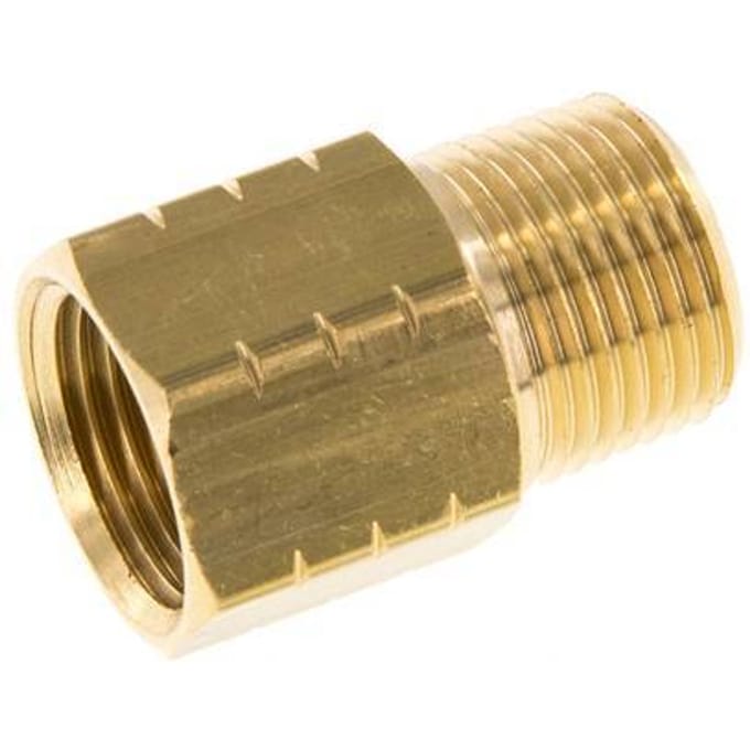 R 3/8'' x 3/8'' NPT M/F Messing Verloopring 16 Bar - Hydrauliek