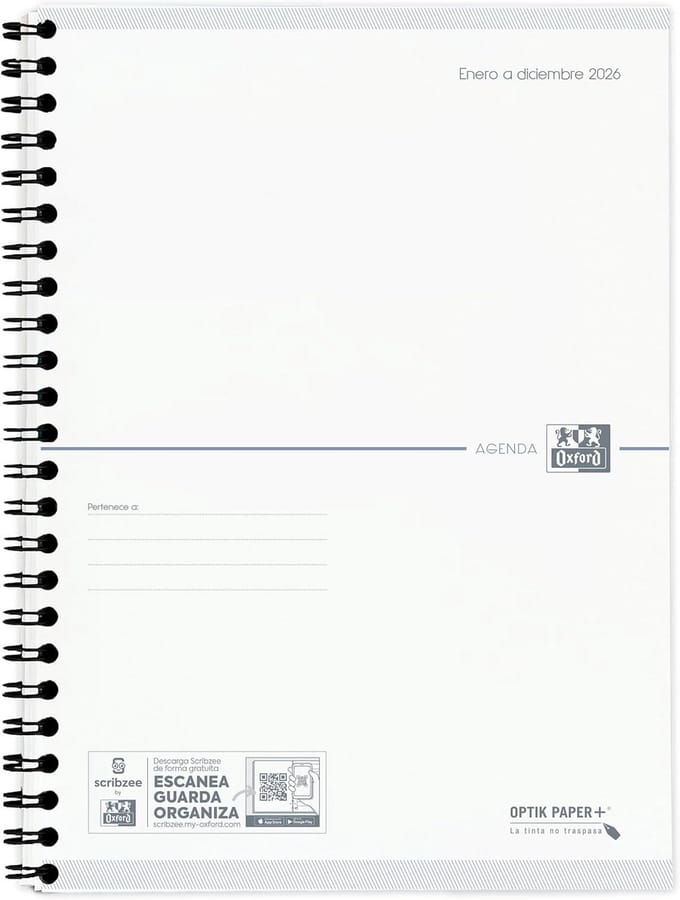 Kalender Refill 2026 Weekoverzicht A5 Spaans - Blauwe Inhoud
