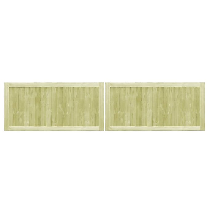 vidaXL Poorten 2 st 300x75 cm geïmpregneerd grenenhout