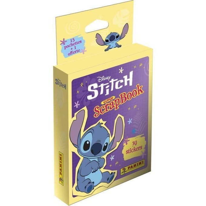 Blister van 13 zakjes + 1 gratis - PANINI - STITCH 2 - MIJN SUPER SCRAPBOOK - 70 stickers