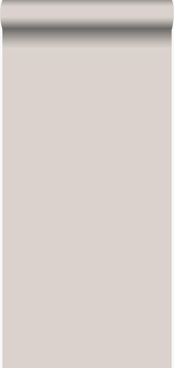 Origin Wallcoverings behang effen glanzend warm grijs - 53 cm x 10.05 m - 346501