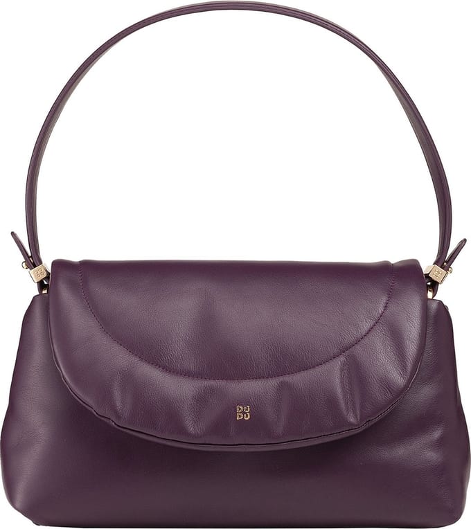 DuDu Melville Schoudertas Leder 31 cm - Dames - deep purple