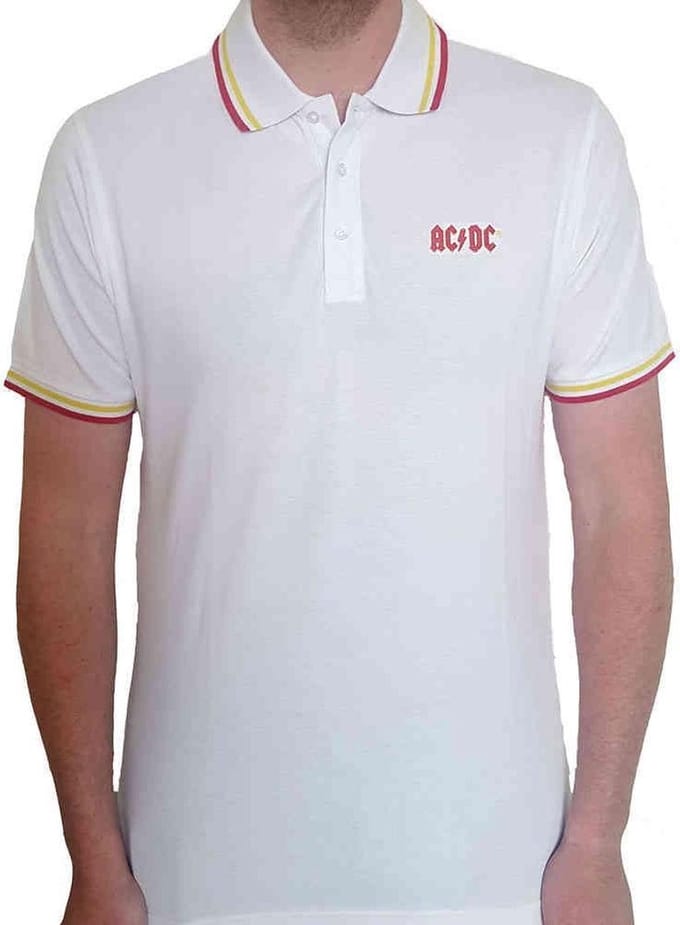 AC/DC - Classic Logo Polo shirt - L - Wit