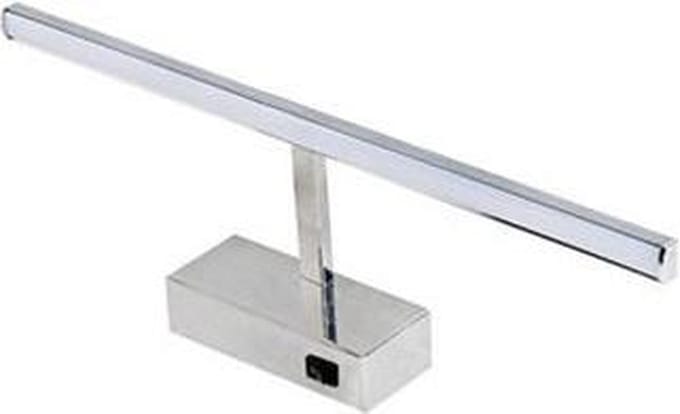 LED Spiegelverlichting - Schilderijverlichting - Rechthoek 8W - Glans Chroom Aluminium