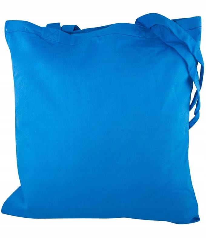 Blauwe Katoenen Boodschappentas 38x38cm - Ruim & Duurzaam