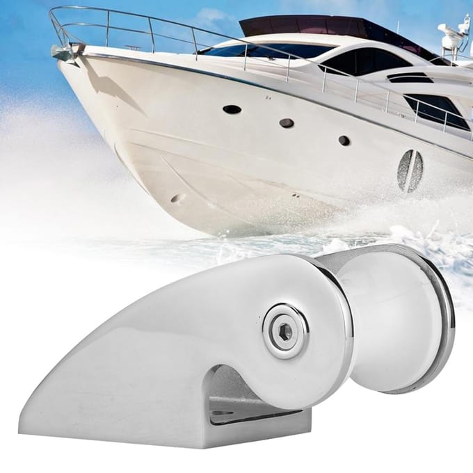 Support d'étrier d'ancre de bateau Marine Rouleau de levage d'étrave Acier inoxydable Roue en caoutchouc white