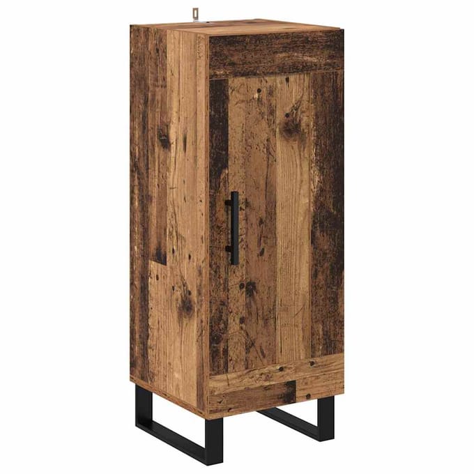 vidaXL Dressoir Oud Hout 34,5 x 34 x 90 cm Gemonteerd hout en ijzer