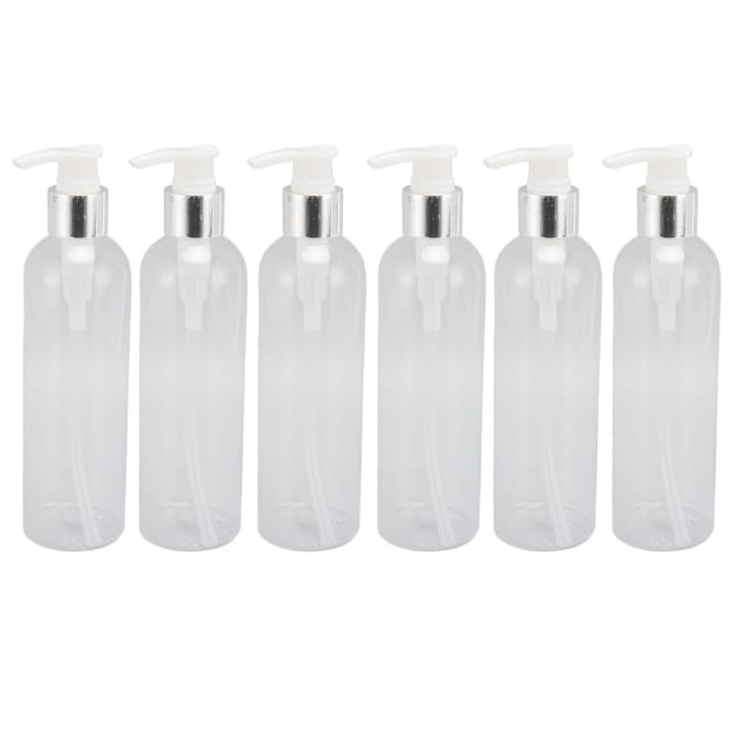 Transparante Plastic Pompfles Dispenser Leeg Navulbaar Massageolie Fles Pomp voor Shampoo white