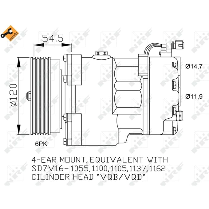 Compressor, airconditioning NRF 32033