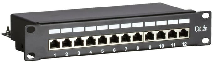 DSIT 10 inch CAT5e FTP patchpaneel - 12 poorts
