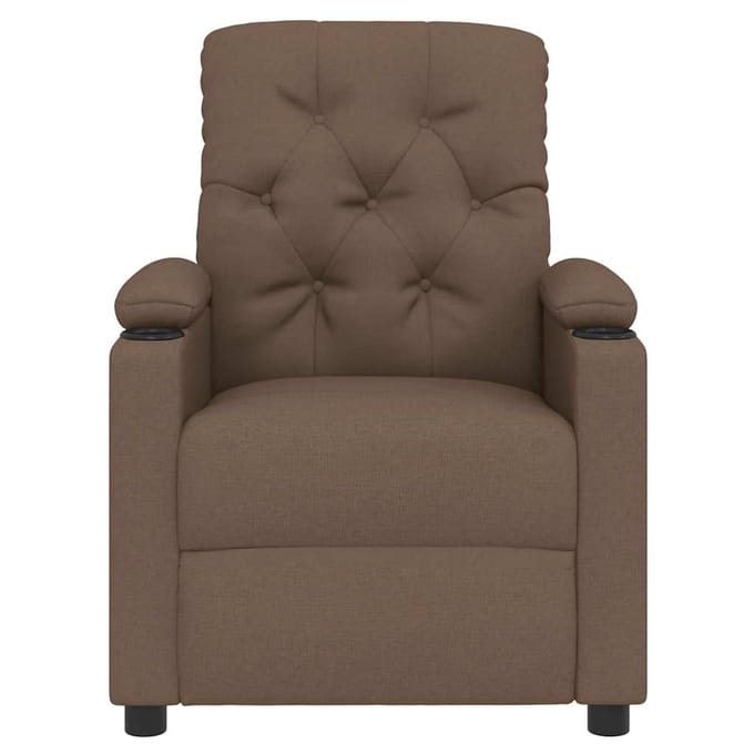 vidaXL Fauteuil verstelbaar stof bruin