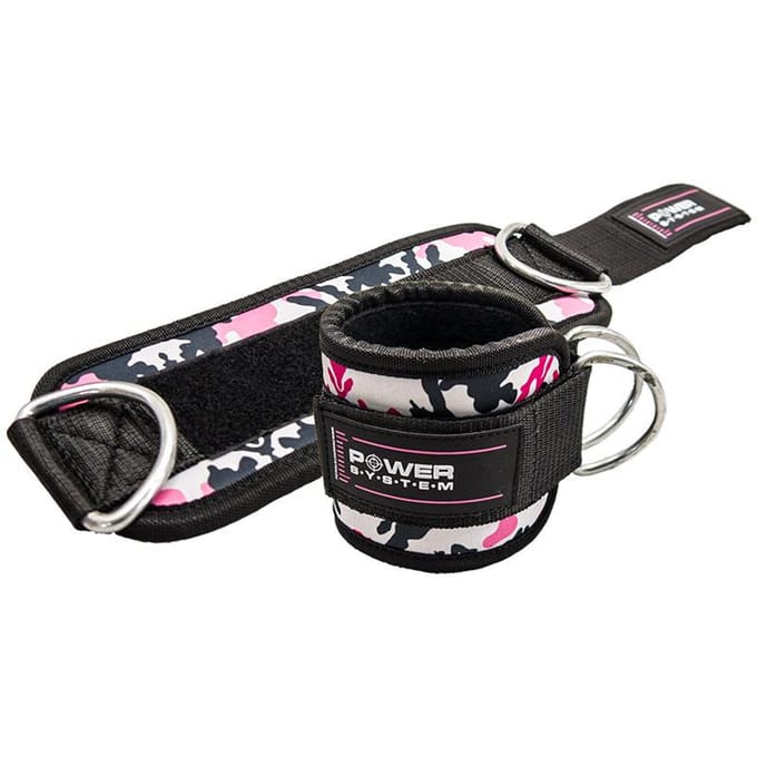 Sangles de cheville Power-system camouflage-rose