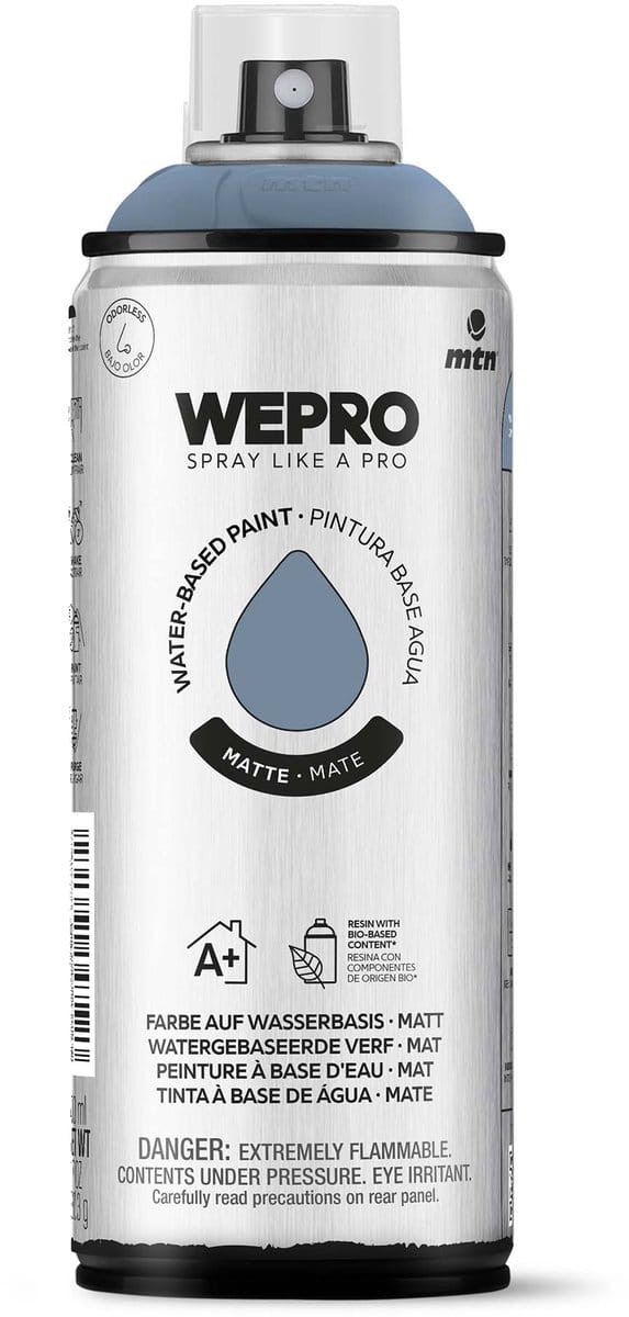 Spuitbus Blauw Morinna mat MTN WEPRO WATER-BASED PAINT 400ML