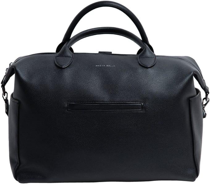 Maeva Belle - Luiertas - Zwart vegan leer - Zwarte hardware