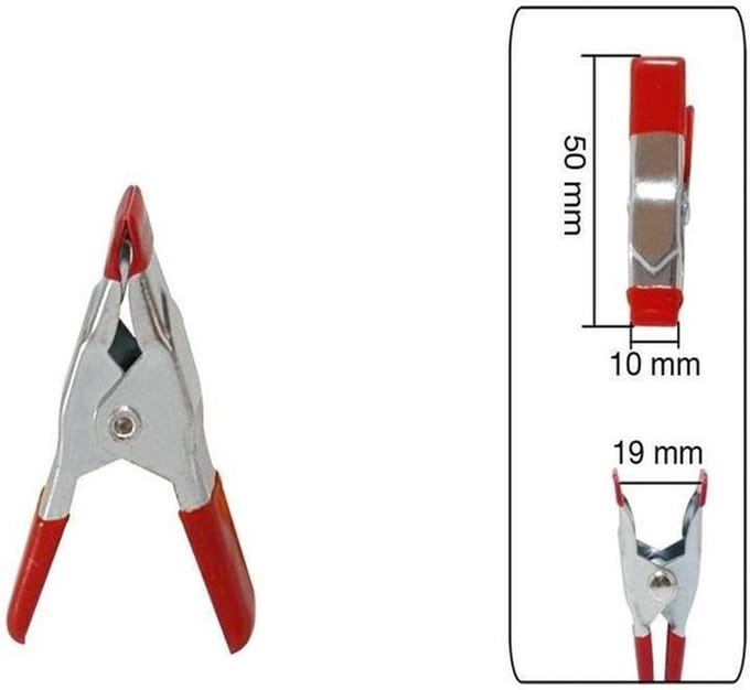 Benson Zeilklemmen - veerklemmen - 16x - METAAL - 5 cm - mini - lijmklemmen - zeilklem