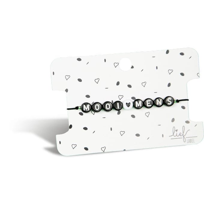 Armbandje zwart Mooi mens