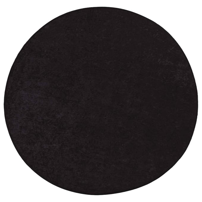 vidaXL - Vloerkleed - wasbaar - ø120 - cm - antracietkleurig