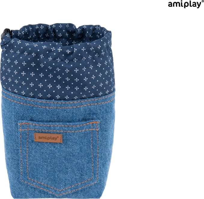 AMI Zakje voor snoep denim blauw 10x7x14cm