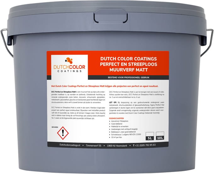 DCC Perfect en Streeploos Muurverf Matt - 10L - Wit