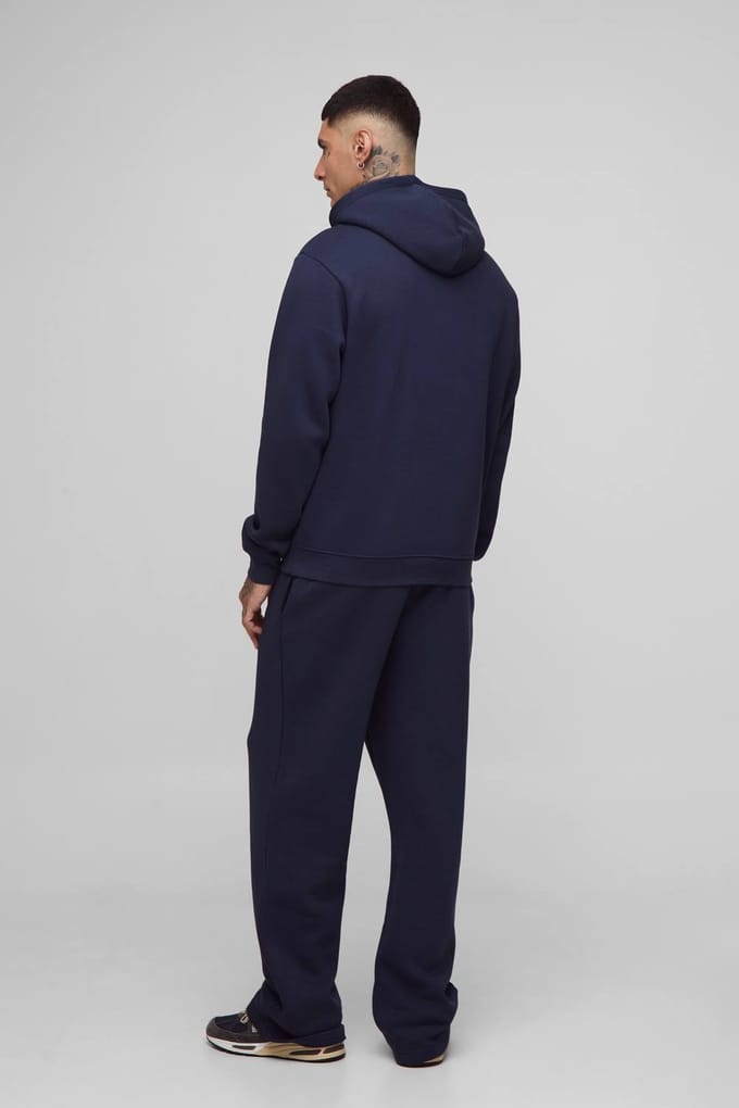 Lange Basic Joggers met Rechte Pijpen | Navy | Size Medium