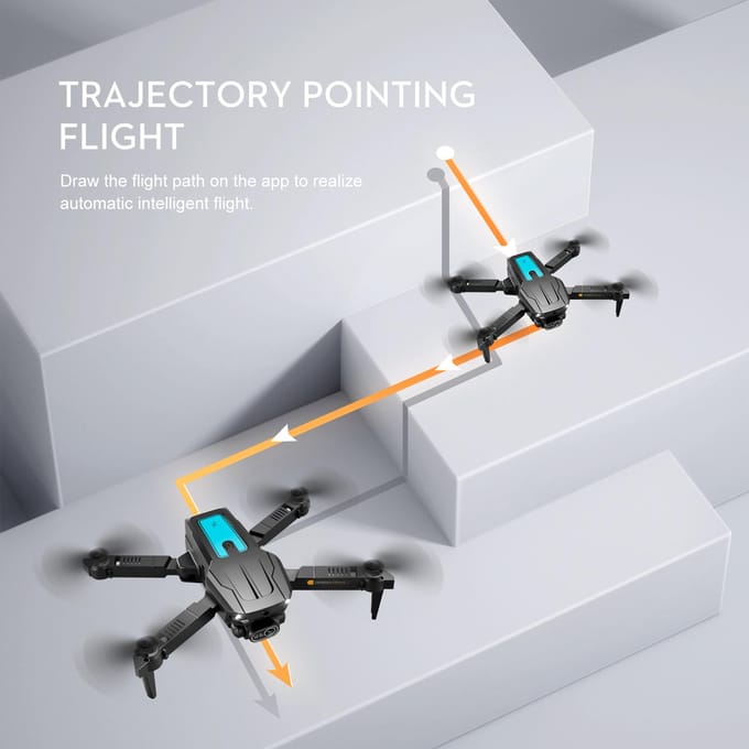 Mini-drone met afstandsbediening en enkele camera 4K opvouwbare drone zonder hoofd met obstakelvermijding Single Camera 2 Battery zwart