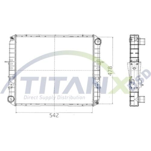 Radiator, motorkoeling TITANX RX159014