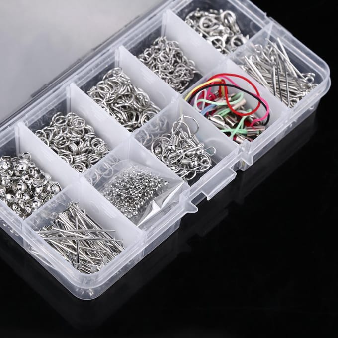 Sieraden Maken Kits Set Kopspelden Ketting Kralen Knutsel Accessoires Met Doos blue