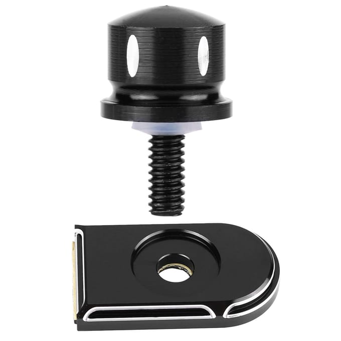 Zwarte Aluminium Motorfiets Achterbank Bout Tab Schroef Montage Knop Deksel black